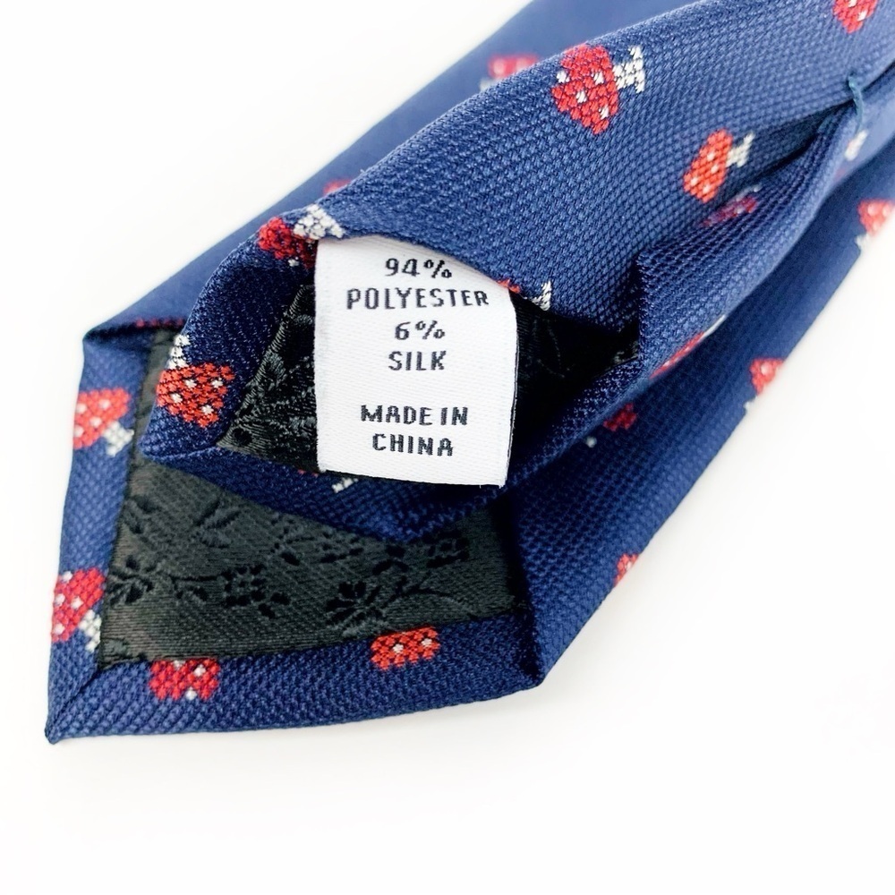 Bar III Blue Tie with Red Spade Accent - Picture 5 of 5
